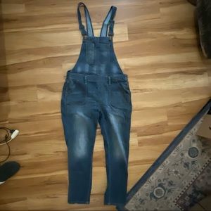Gap Skinny Jean Overalls in Dark Wash, M